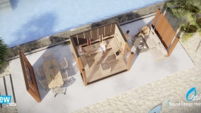 Designerská zahradní sauna Oasis