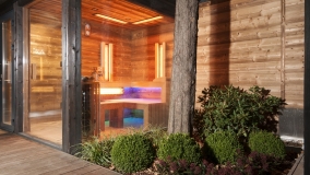 Exteriérový sauna dům
