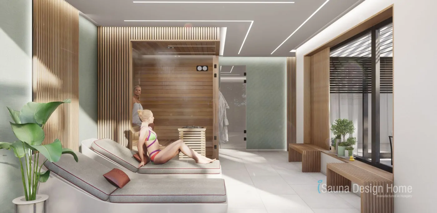 návrh saunového wellness prostoru