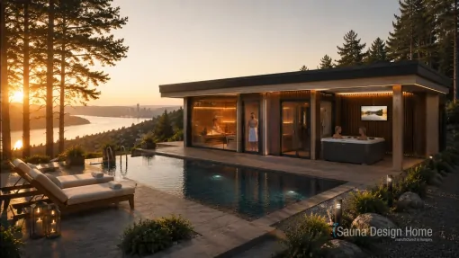 Luxusny Wellness Dom pri Balatone | Individualna Sky Residence™ Sauna a Obytny Priestor