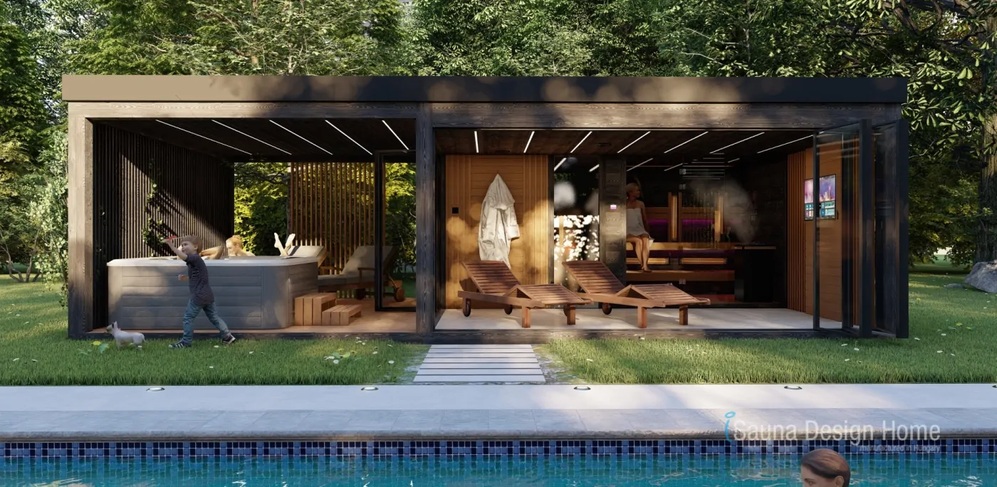 Záhradný wellness sauna dom