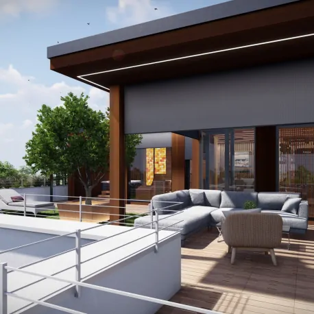 Unikátní penthouse sauna wellness terasa 