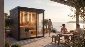 Minimalistický finský saunový dům