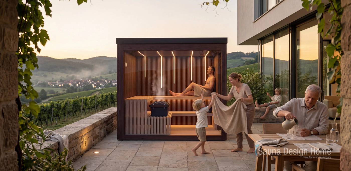 Moderní zahradní sauna