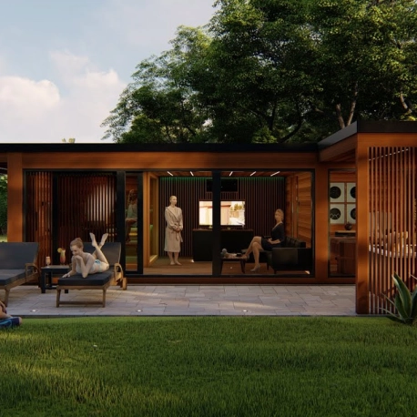 Stylový, moderní saunový domek na míru