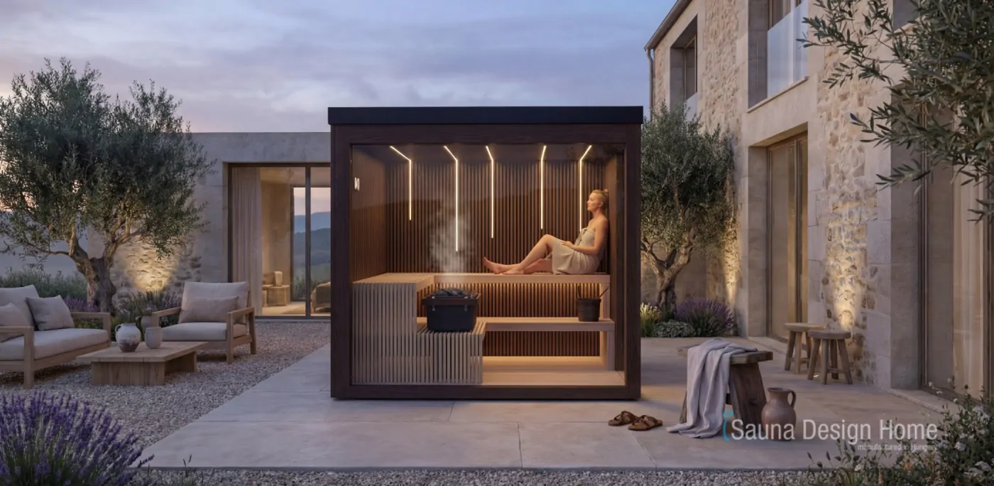minimalistická sauna