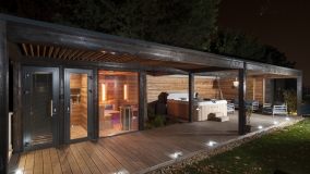 Kombinovaný sauna dům a wellness