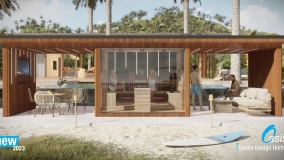 Venkovní saunový dům z masivního dřeva - Oasis